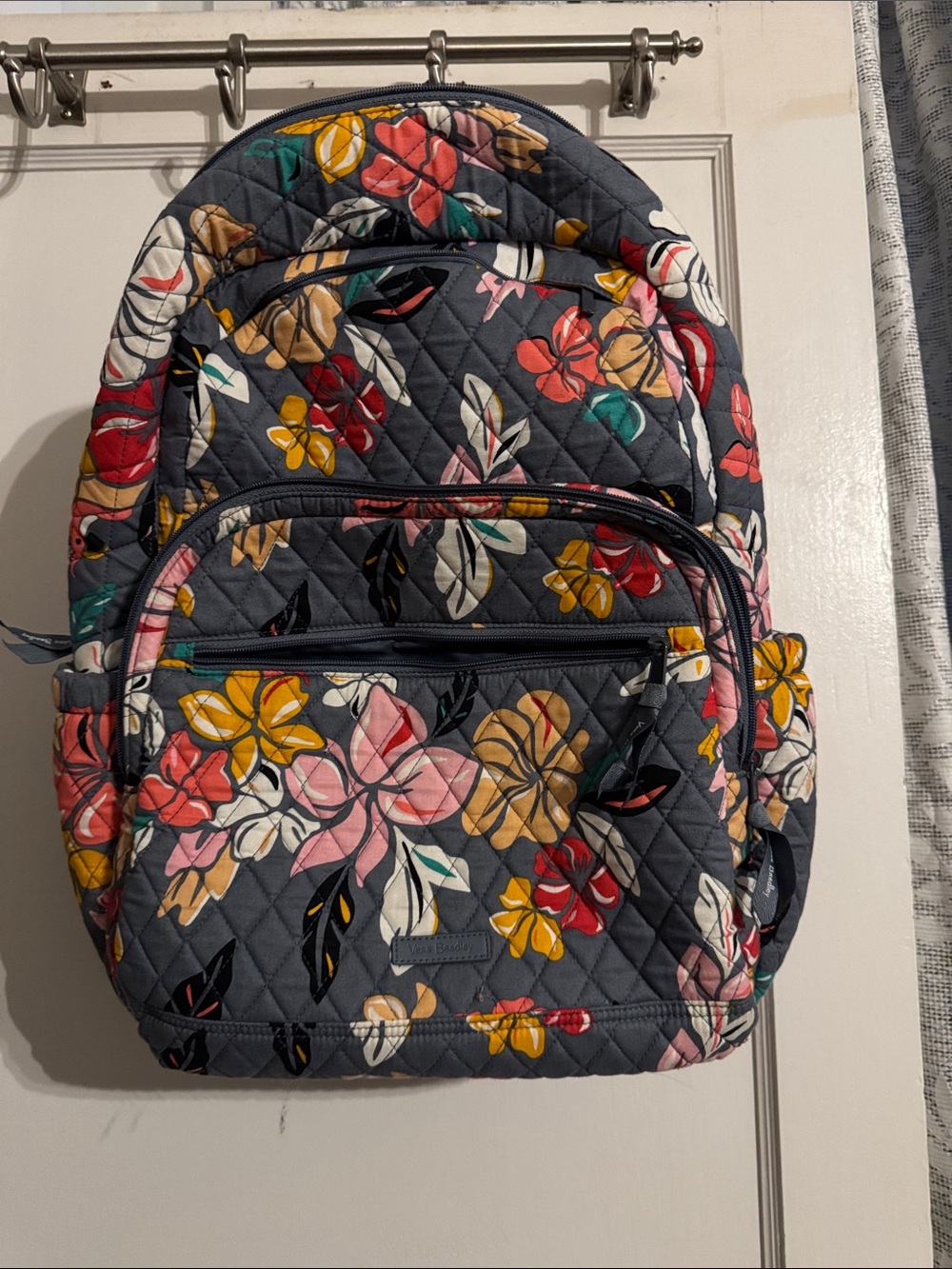 Vera Bradley Gray Floral Quilted backpack